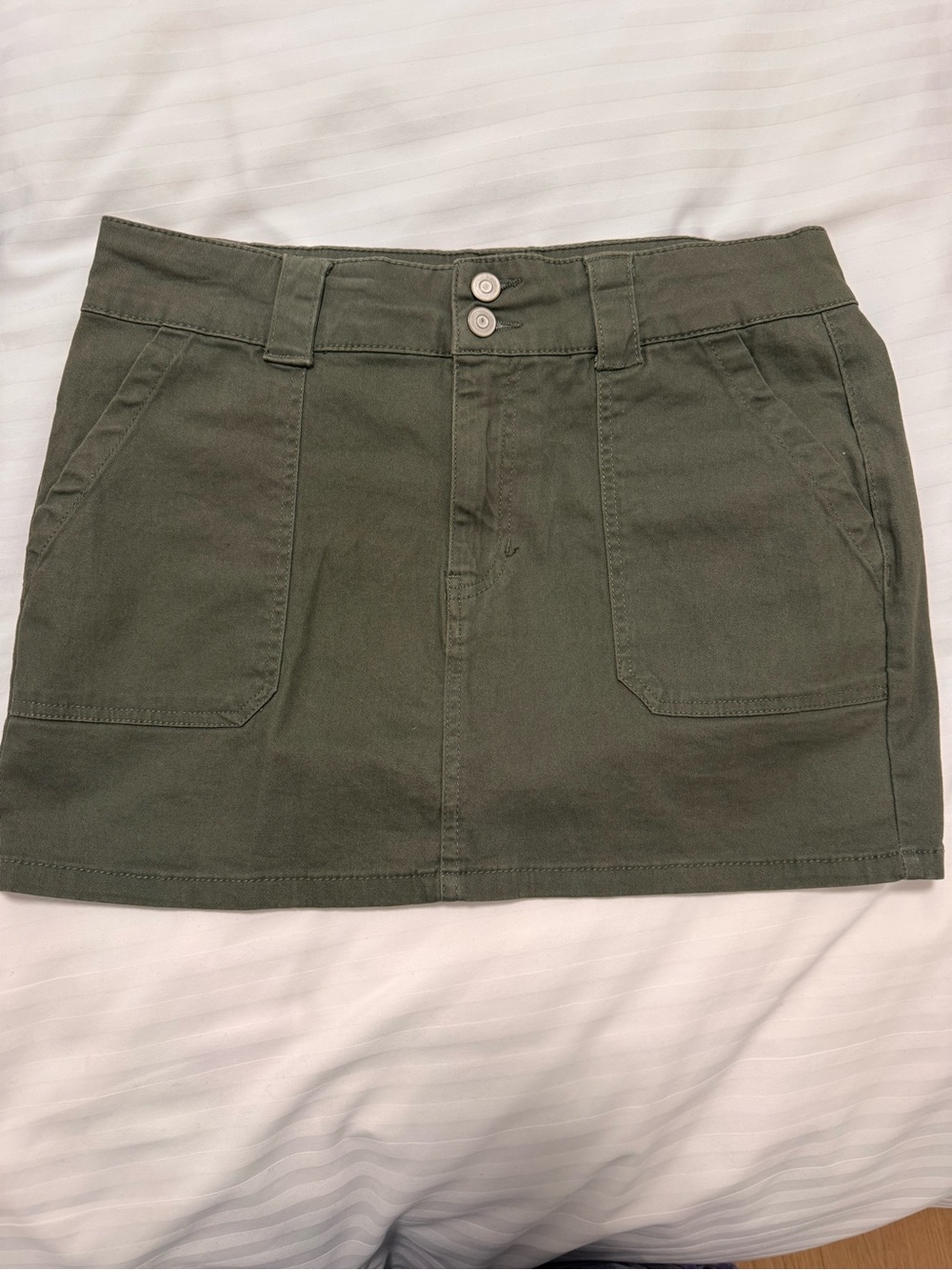 Celebrity Pink Olive Green Mini Skirt with REgeneration Label